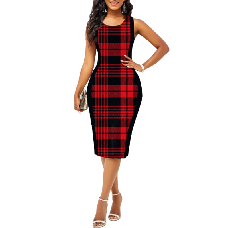 Summer Patchwork Print Short Sleeve Bodycon Dresses