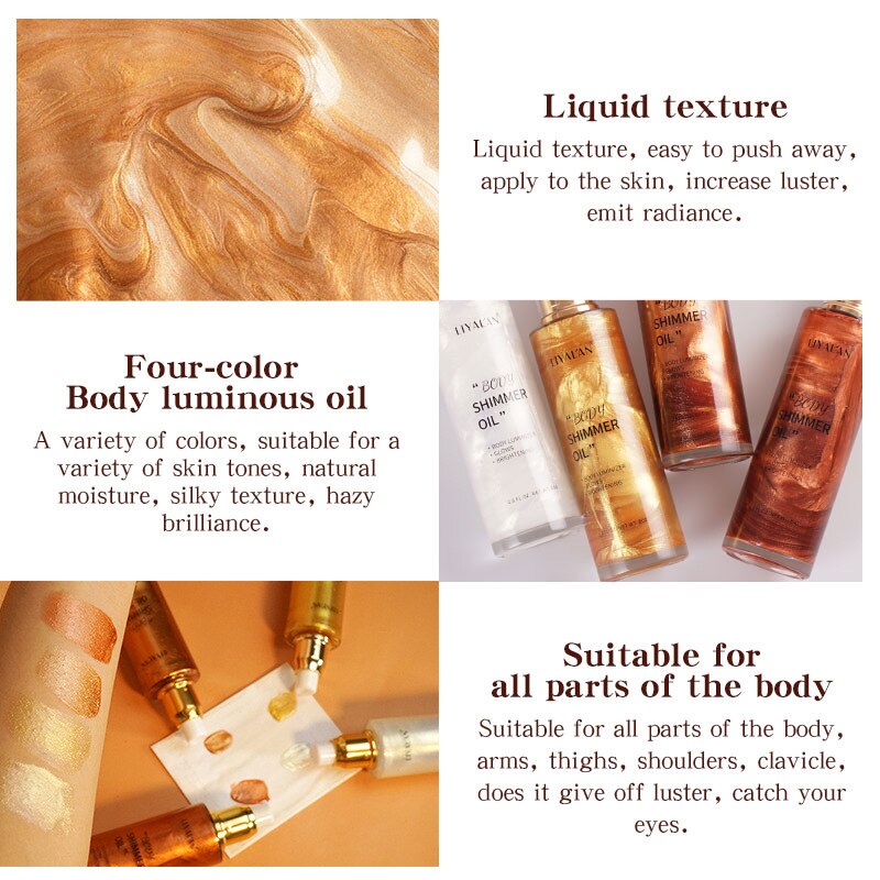 Body Shimmer Oil Facial and Body