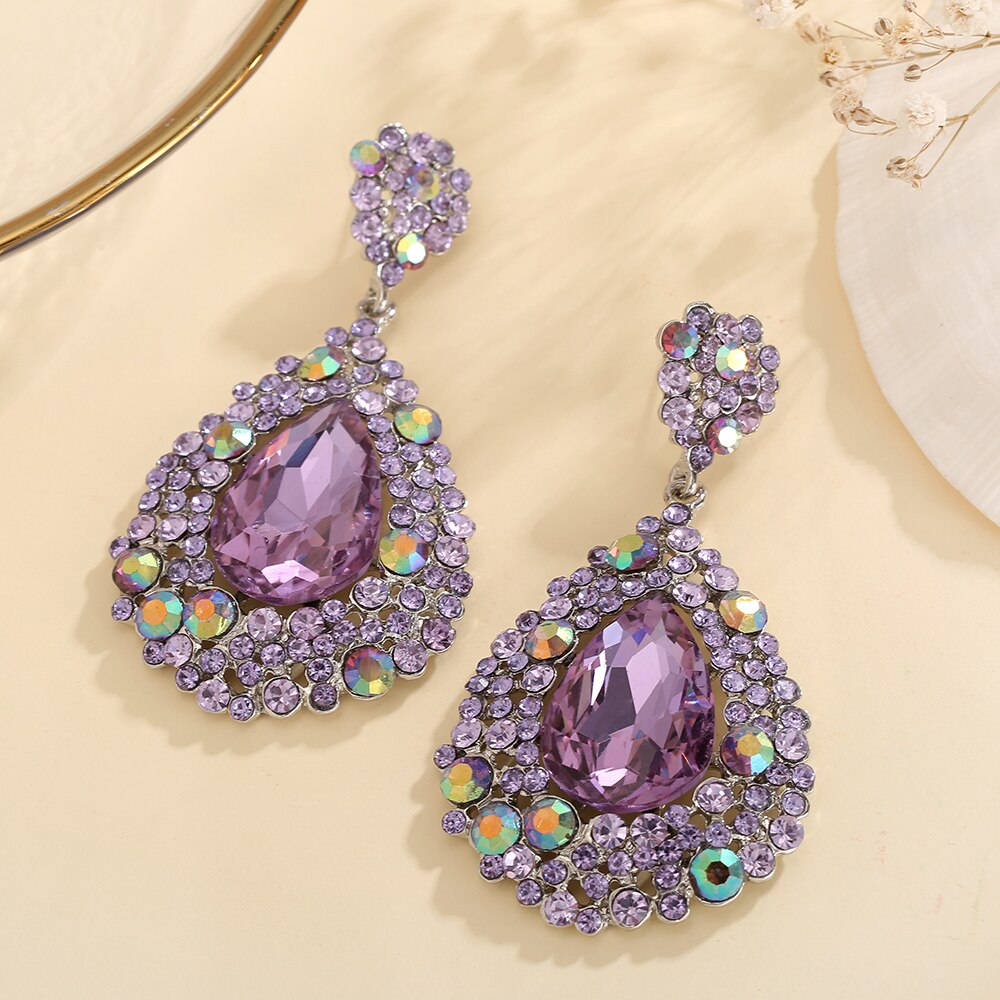 Fashion Crystal Big Water Drop Earrings