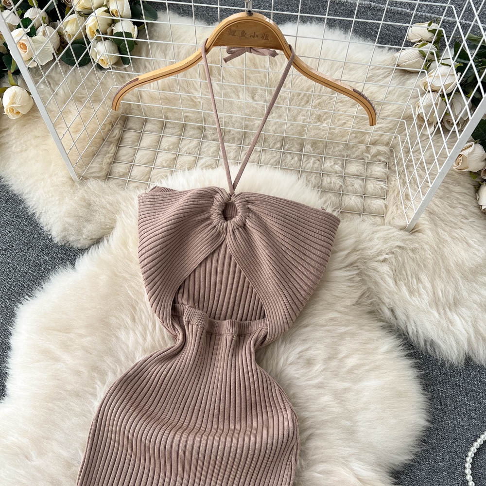 Summer Halter Sleeveless Split Sundress