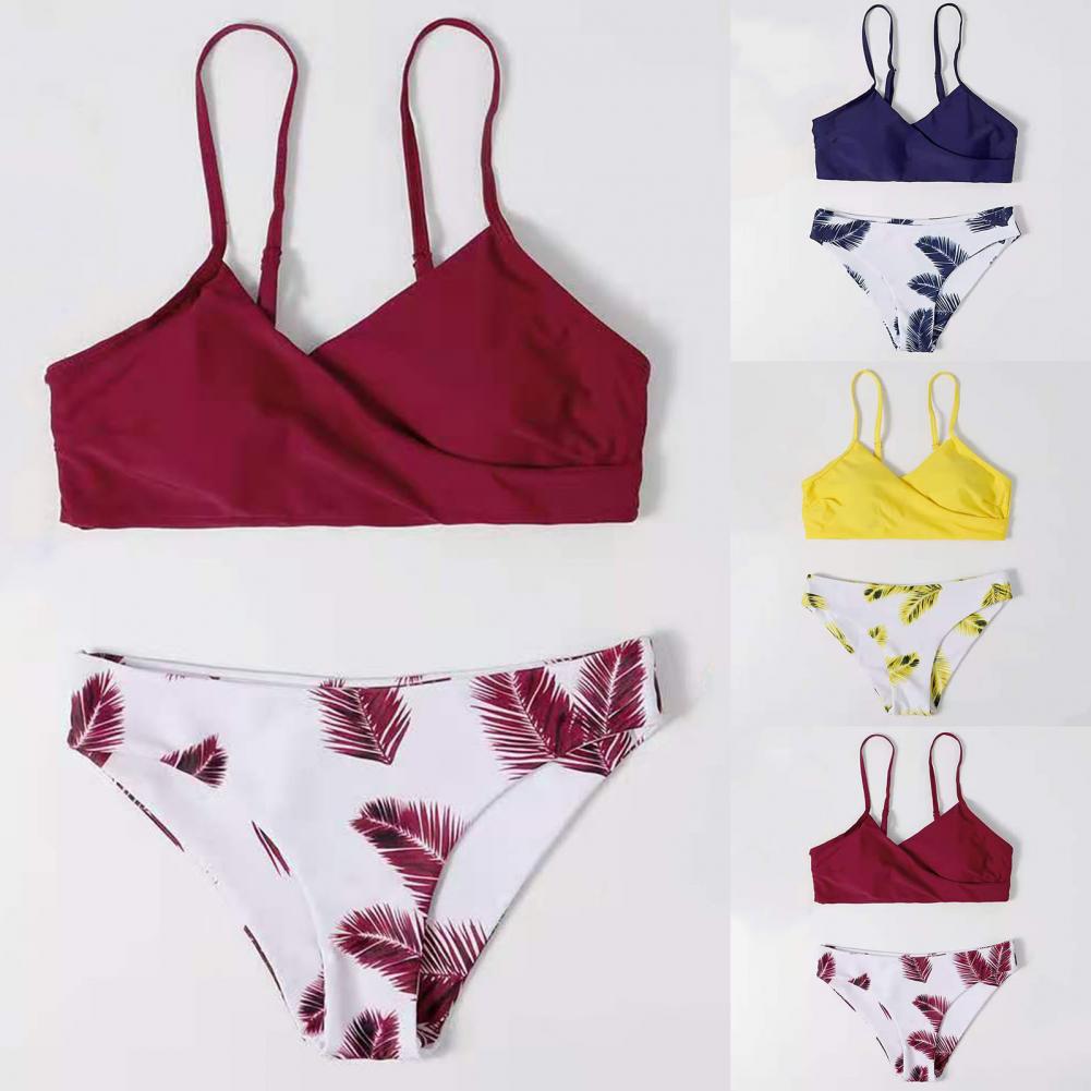 Leaf Print  Bikini Set