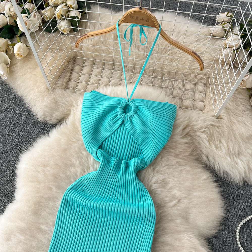 Summer Halter Sleeveless Split Sundress