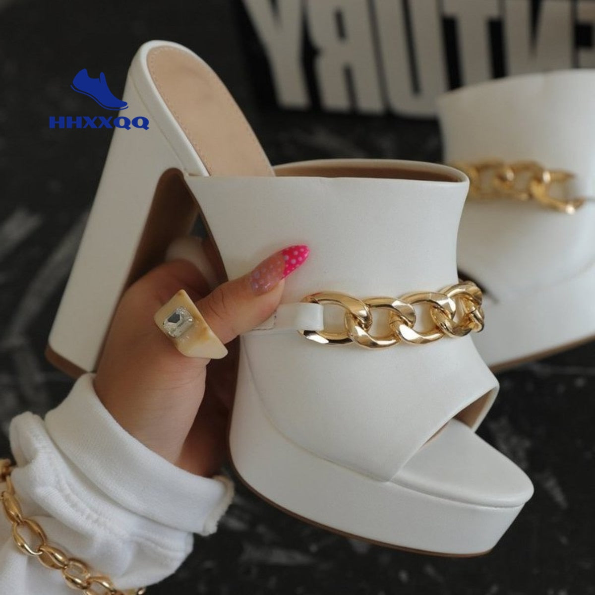 Open Toes Thick Heel Platform Sandals