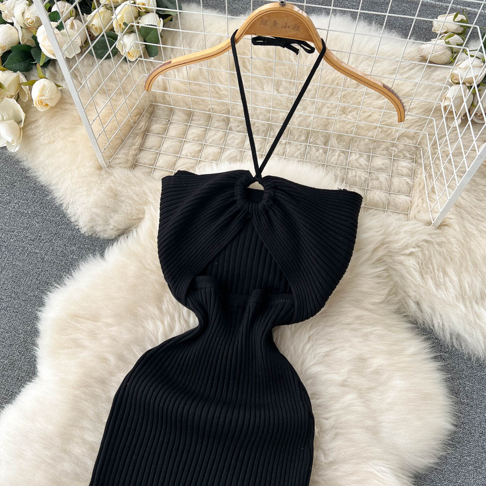 Summer Halter Sleeveless Split Sundress
