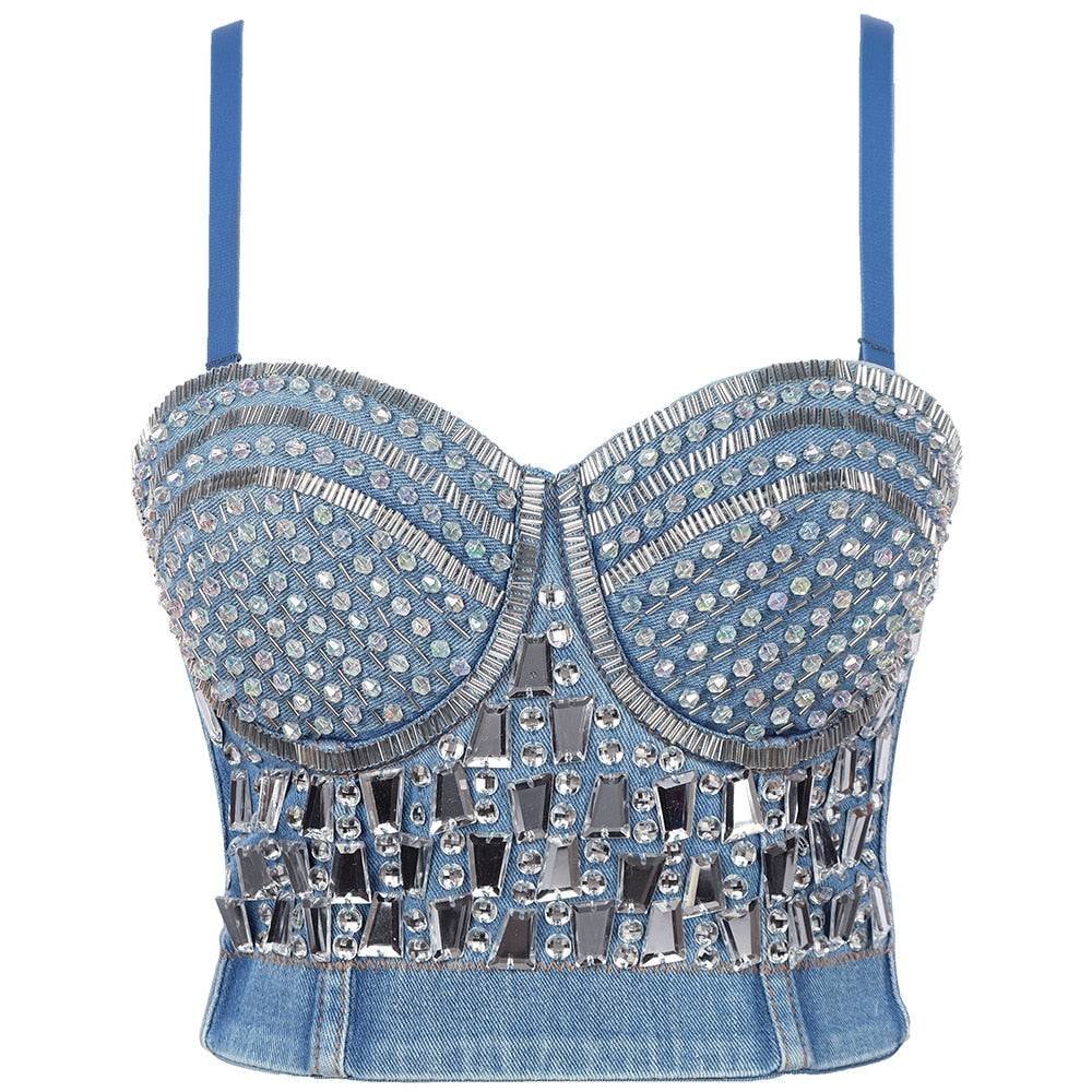 Rhinestone Corset Top