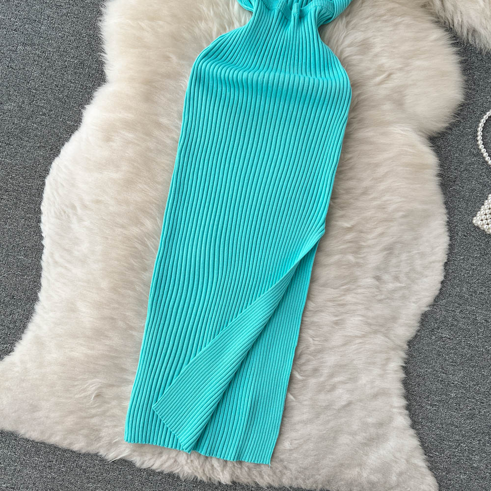 Summer Halter Sleeveless Split Sundress