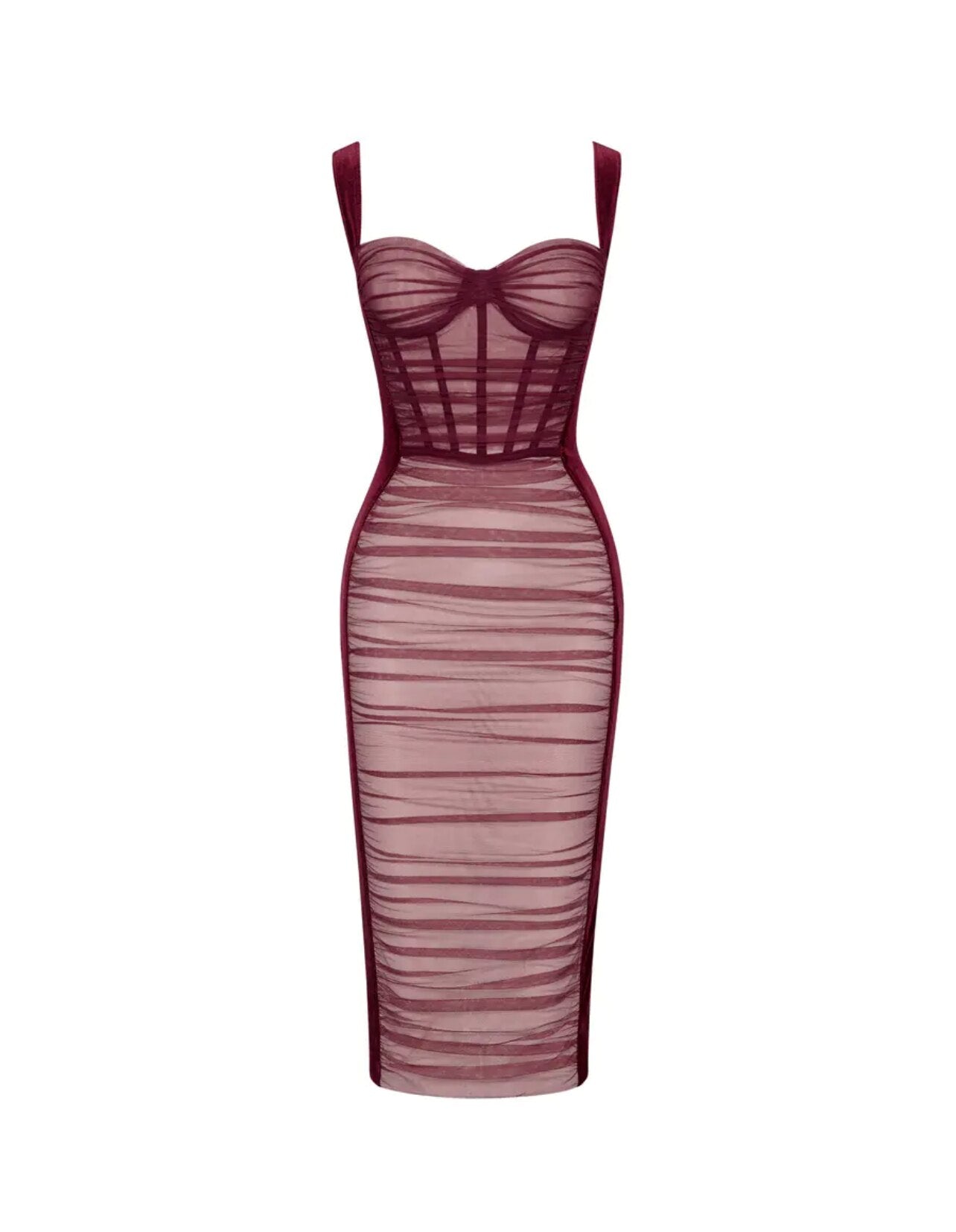 Square Collar Sleeveless High Waist Ruched Sheath Sexy Tank Dress