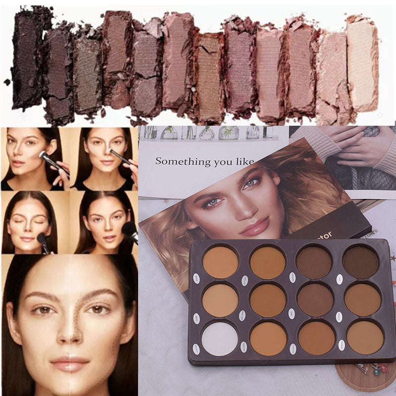 12 Colors Matte Contour Palette Highlight Face Bronzer