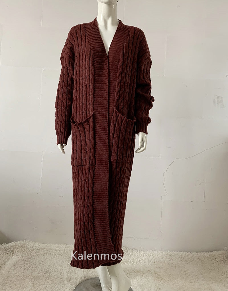 Knitted Cardigan Women Long Jacket