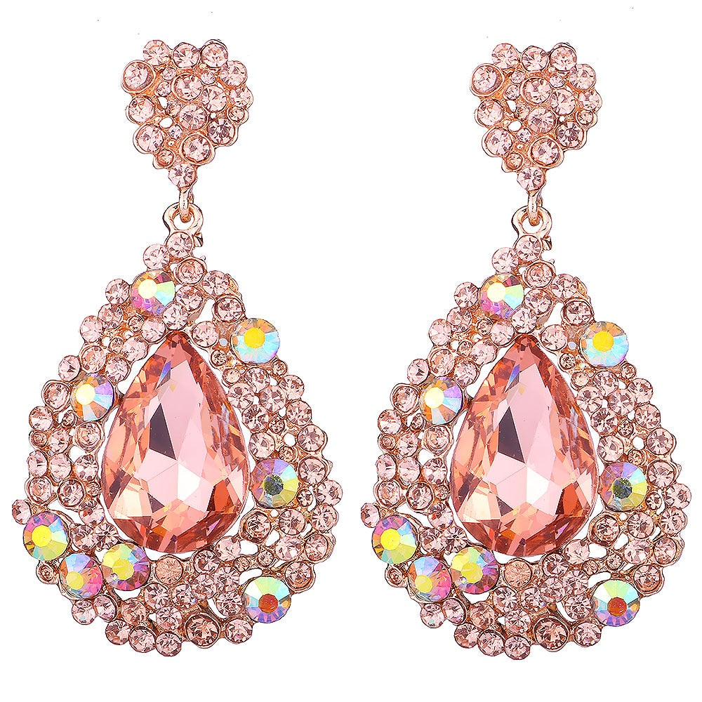 Fashion Crystal Big Water Drop Earrings