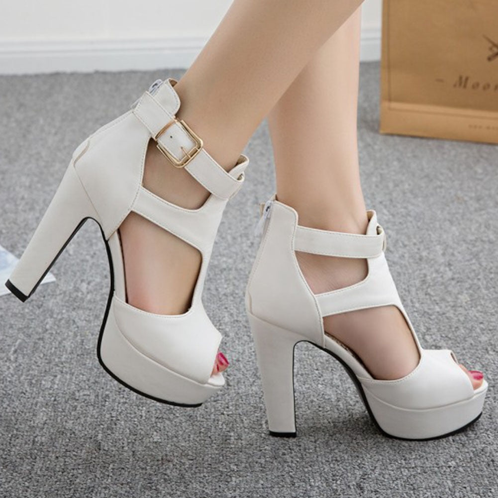 Peep Toe Platform Summer Sandals