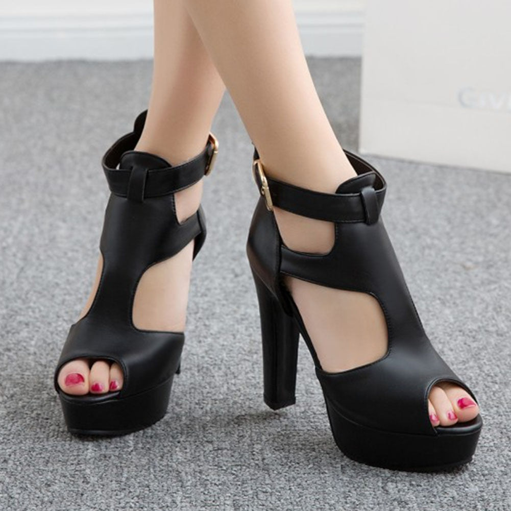 Peep Toe Platform Summer Sandals