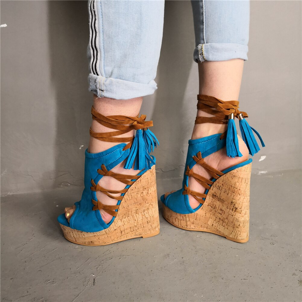 High Heels Gladiator Party Wedges Shoes