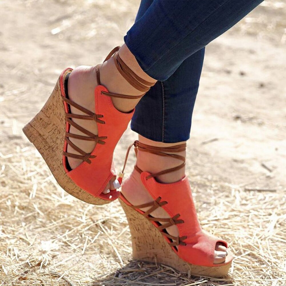 High Heels Gladiator Party Wedges Shoes