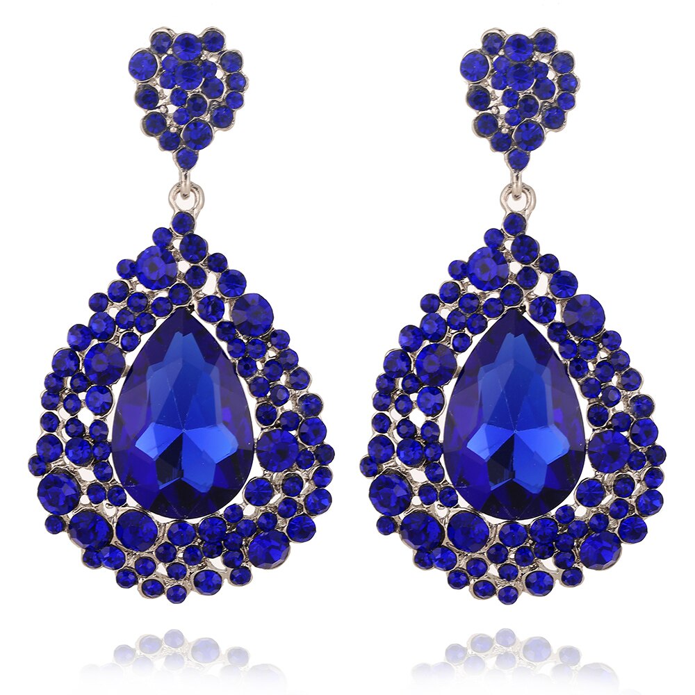 Fashion Crystal Big Water Drop Earrings