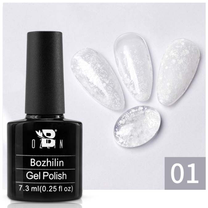 7.3ML Snowflake Nail Gel Polish