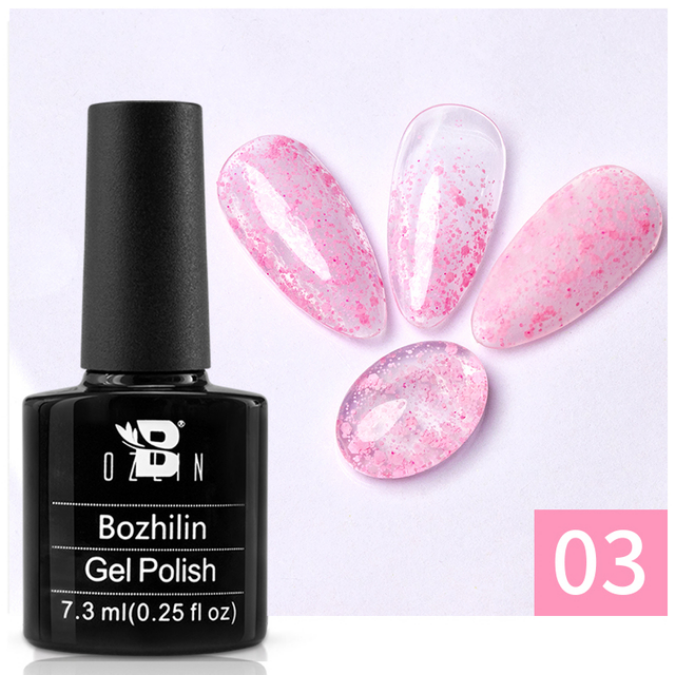 7.3ML Snowflake Nail Gel Polish