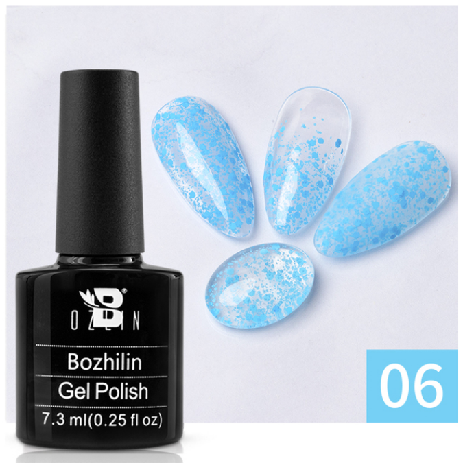 7.3ML Snowflake Nail Gel Polish