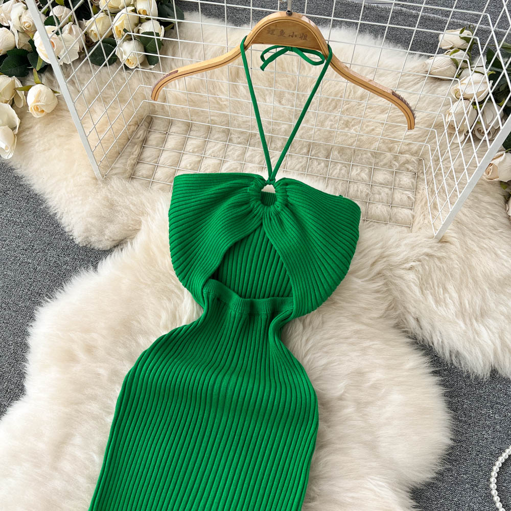 Summer Halter Sleeveless Split Sundress