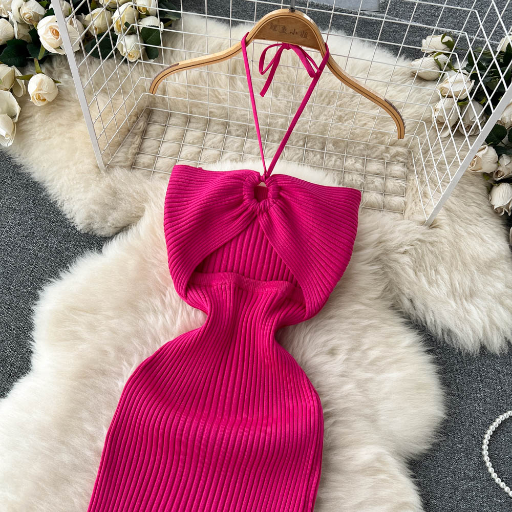 Summer Halter Sleeveless Split Sundress