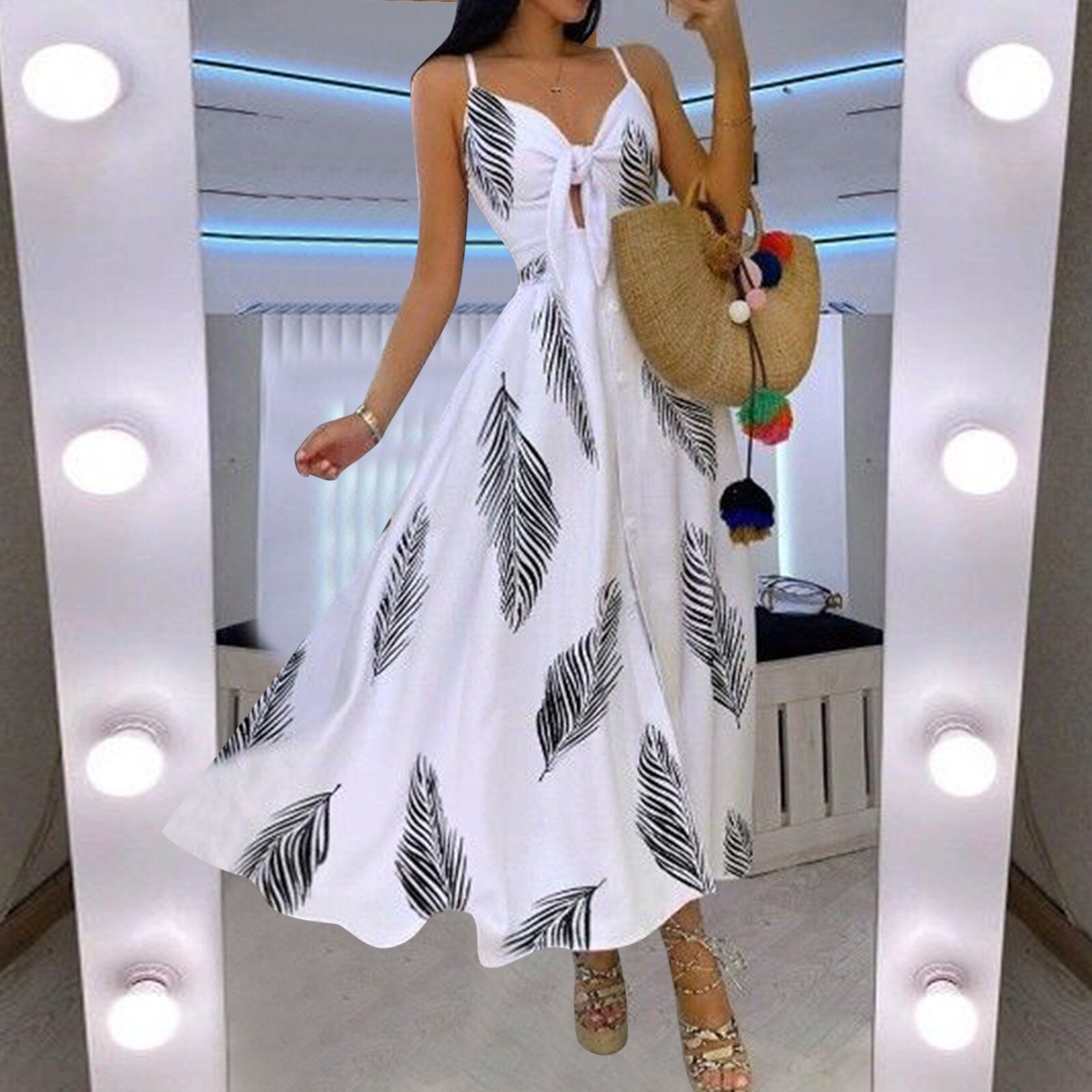 V-neck Bohemian Party Dress