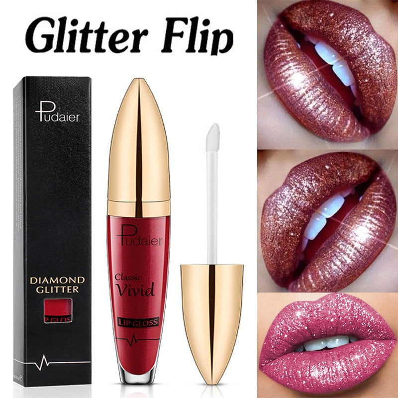 Long Lasting Glitter Liquid Shiny Lip Gloss