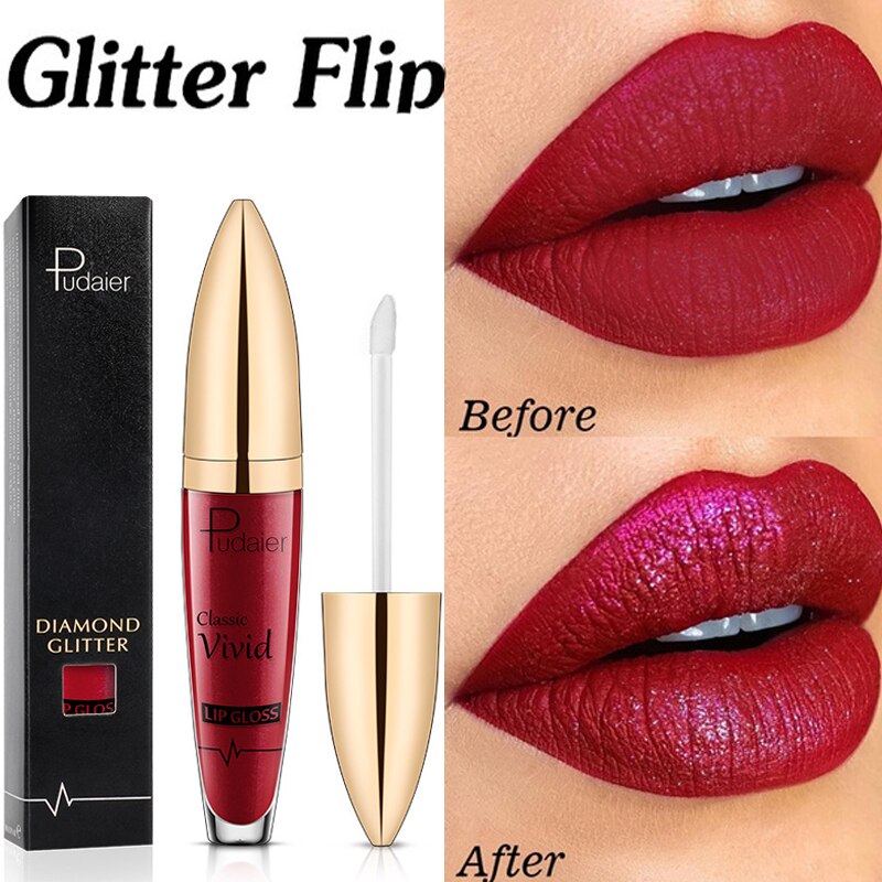 Long Lasting Glitter Liquid Shiny Lip Gloss