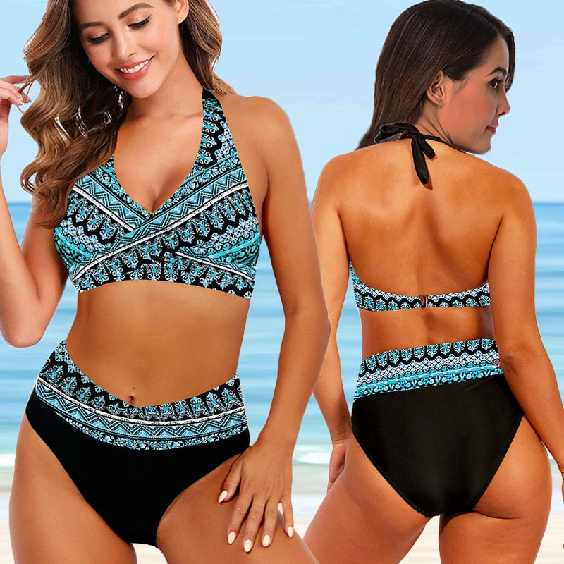 High Waist  Two Piece Bikini