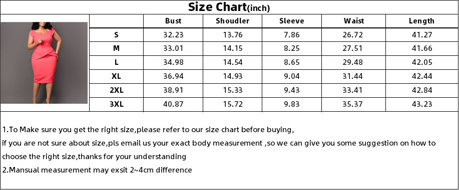 Elegant Solid Square Collar Short Sleeve Ruched Hem Bodycon Dress