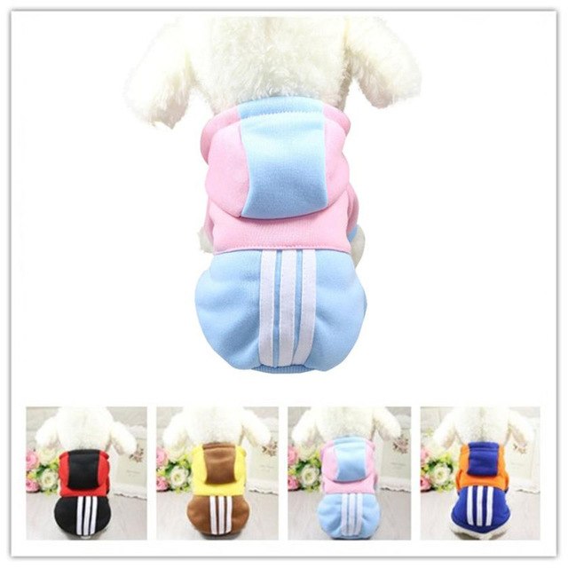 Small Mix Color Pet Puppy Clothes Hoodie winter