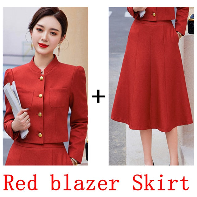 Spring  Autumn Formal Business Suits  Skirt + Jacket