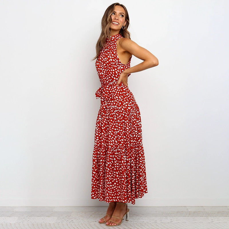 Summer Long Polka Dot Casual Dresses