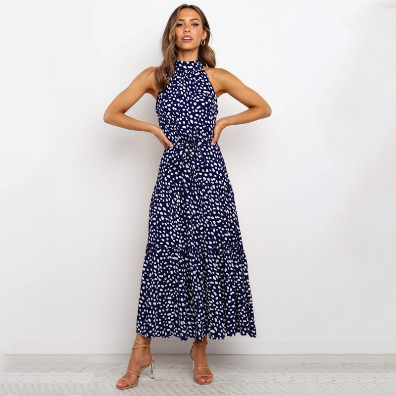 Summer Long Polka Dot Casual Dresses