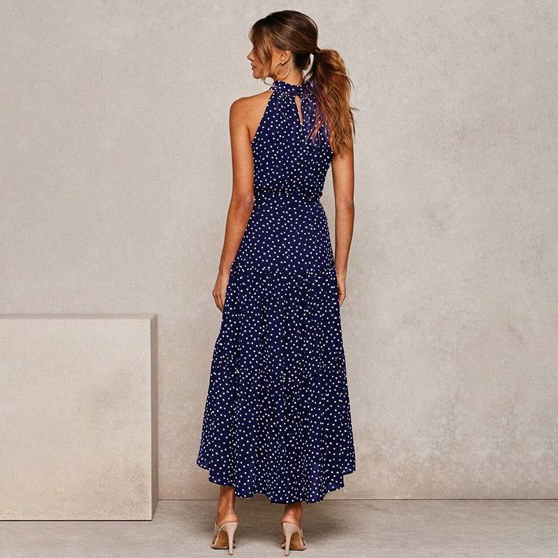 Summer Long Polka Dot Casual Dresses