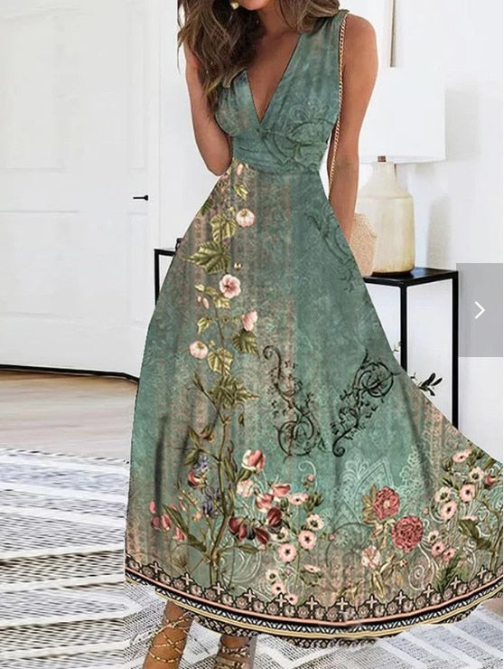 Elegant Party Sleeveless Long Dress