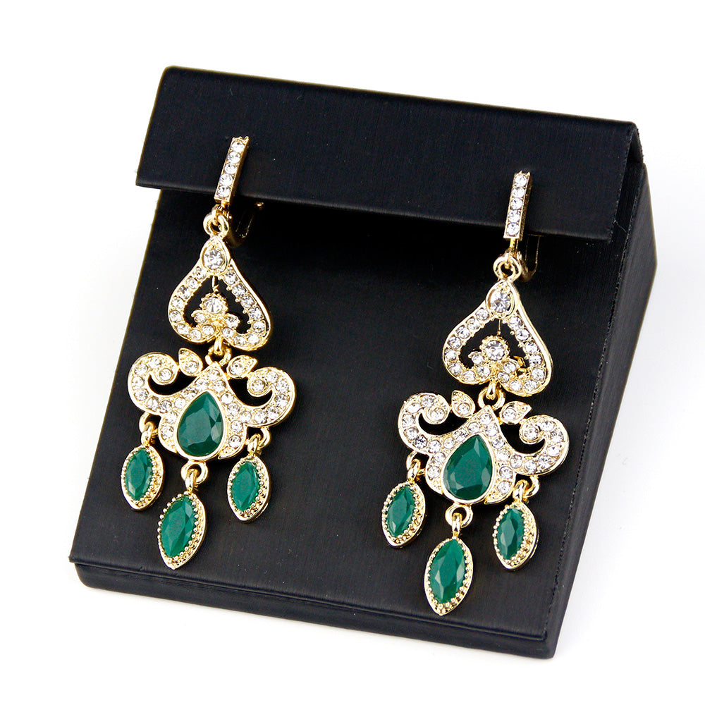 Water Crystal Morocco Algeria Flower Wedding Earring