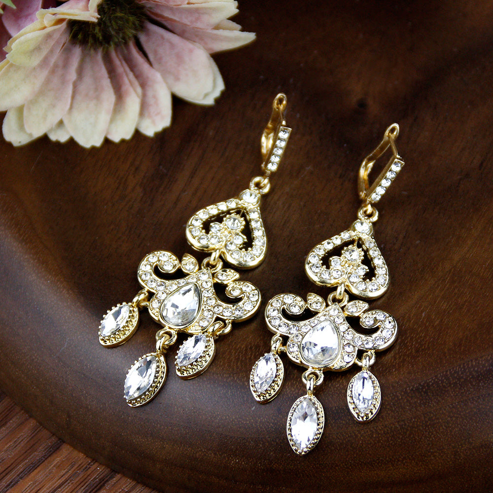 Water Crystal Morocco Algeria Flower Wedding Earring