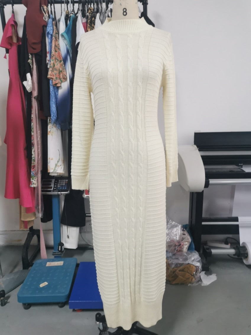 Turtleneck Sweater Maxi Dress