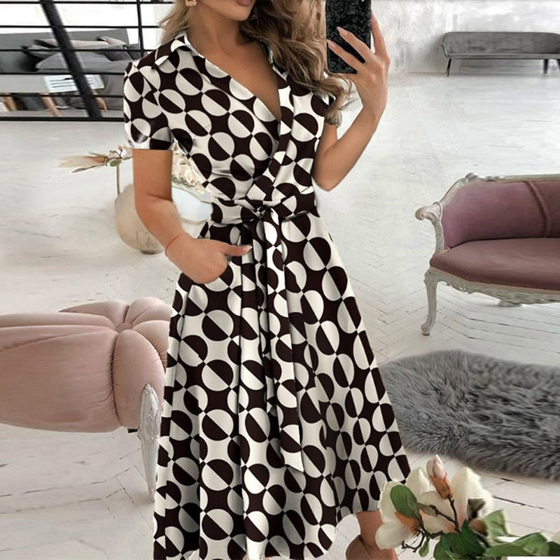 Off Shoulder  Tie-Up A-Line Dress