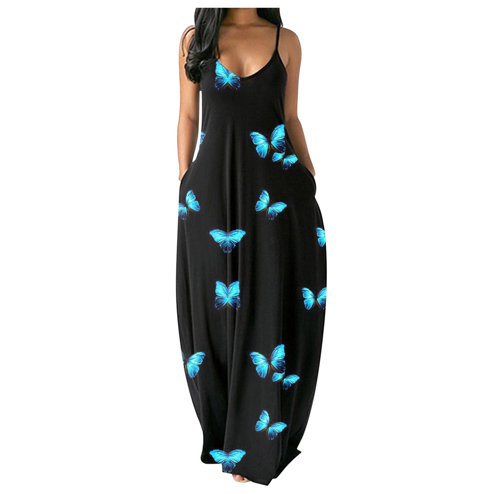 V-Neck Sleeveless Pullover Maxi Dress