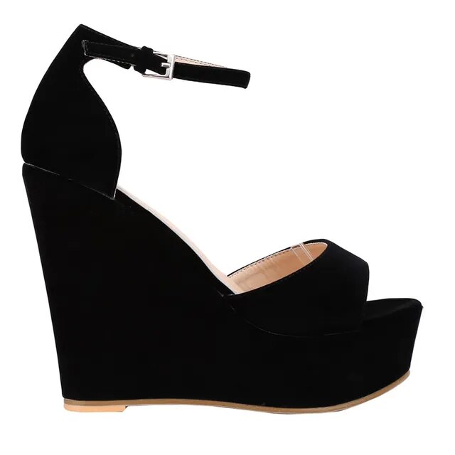 Summer Sexy Open Toe Ankle Strap Platform High Heels Wedge Sandals