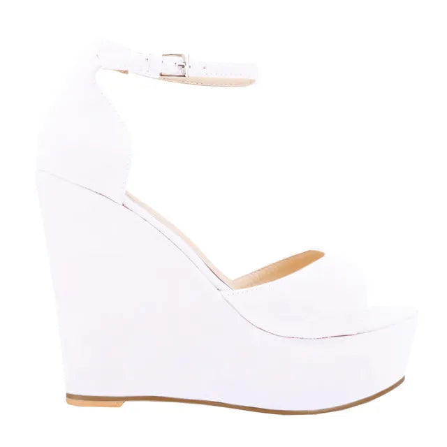 Summer Sexy Open Toe Ankle Strap Platform High Heels Wedge Sandals