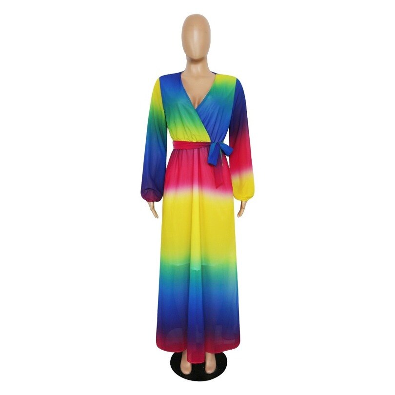 V-neck Chiffon Dress