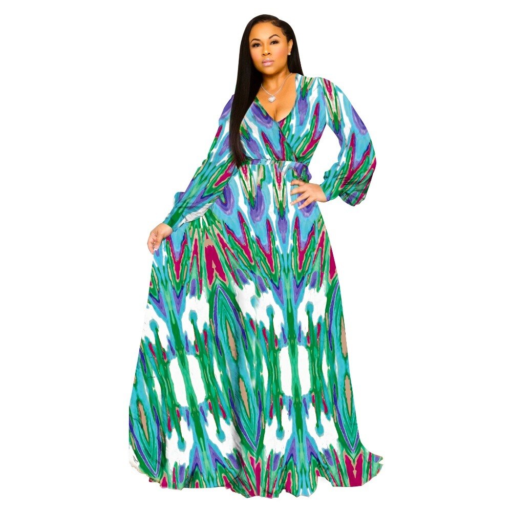 V-neck Chiffon Dress