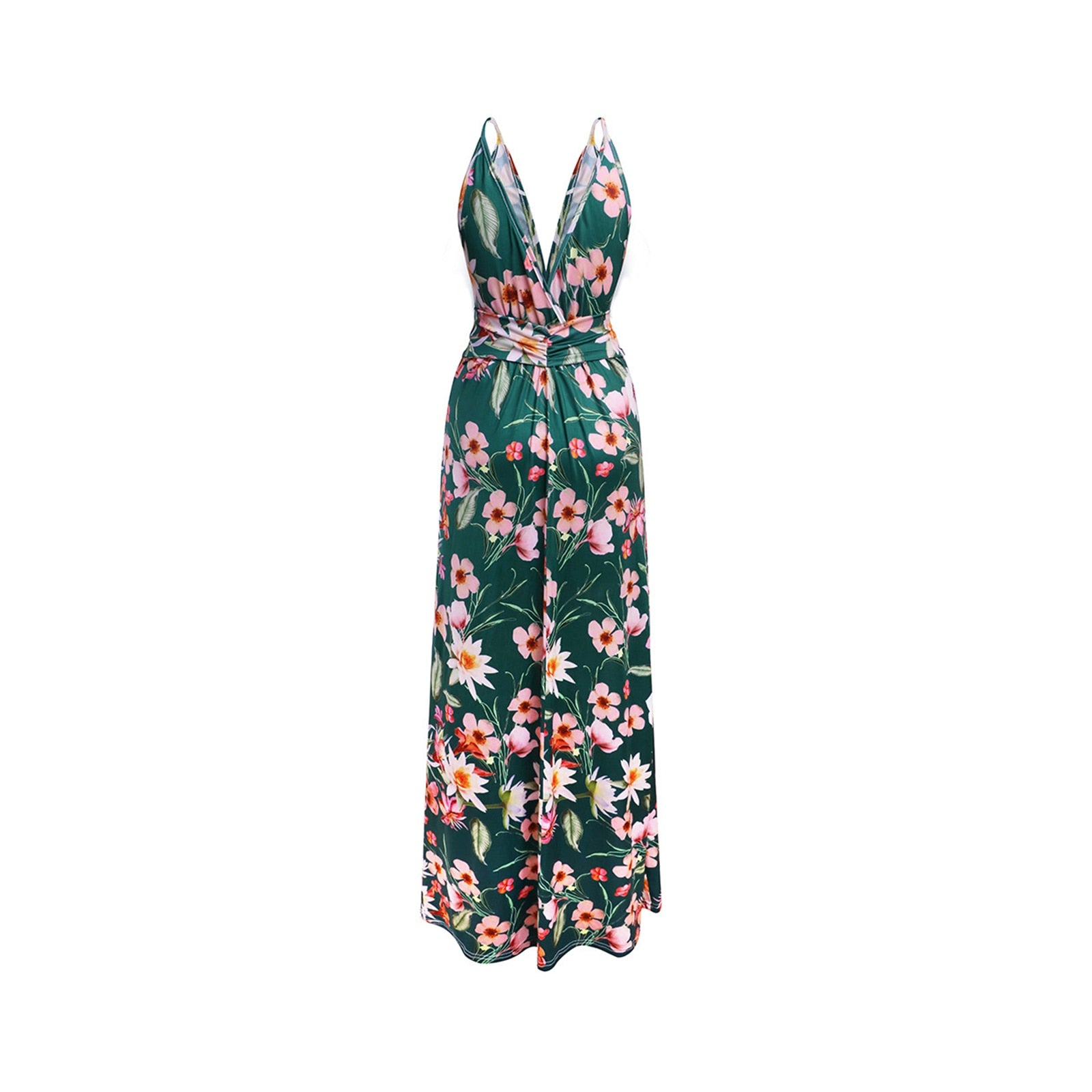 Summer Boho V-Neck Sleeveless Maxi Dress