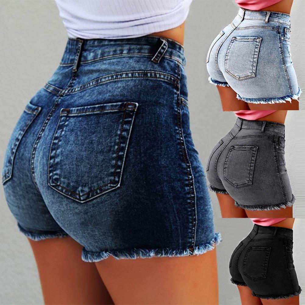 High Waist Denim Shorts Women's