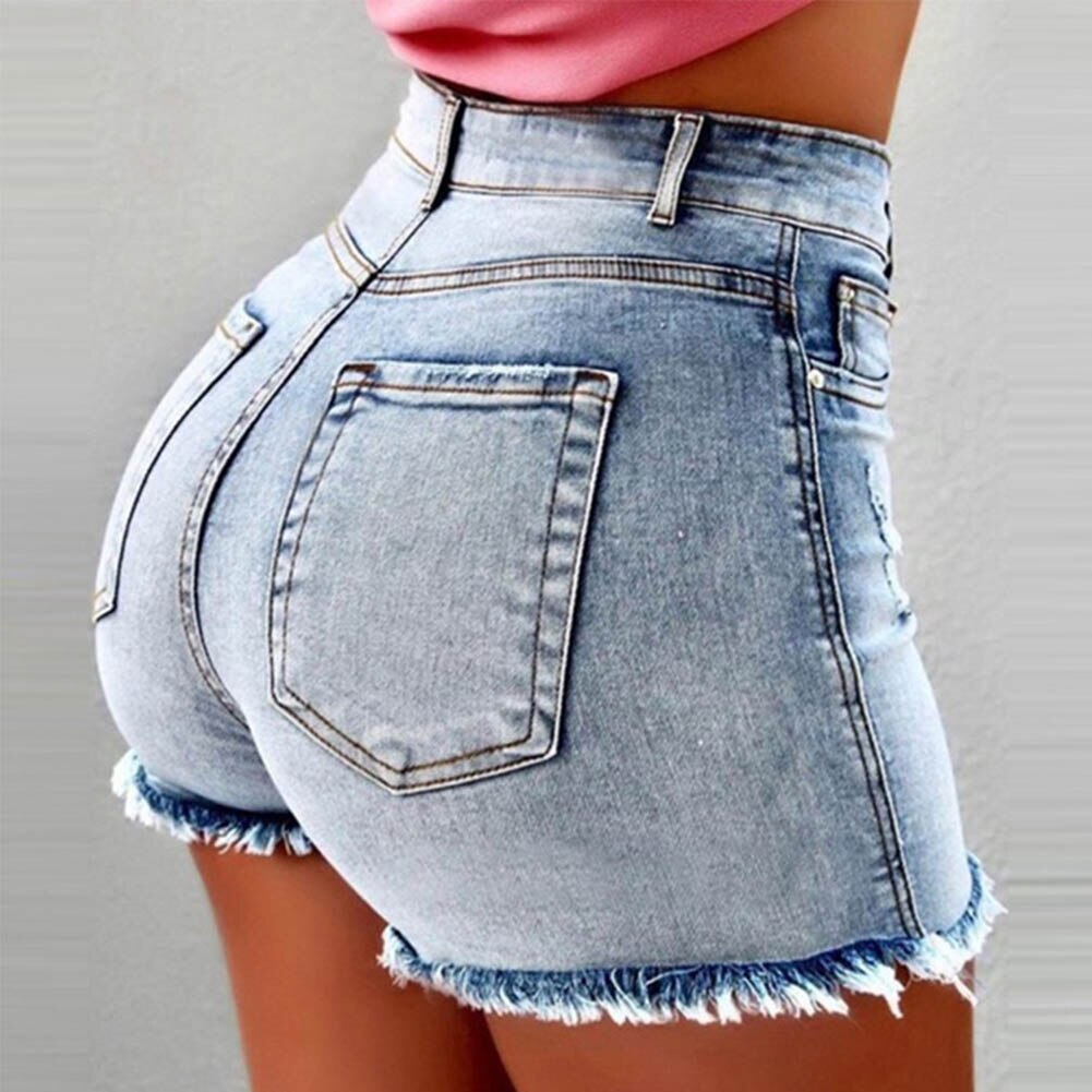 High Waist Denim Shorts Women's