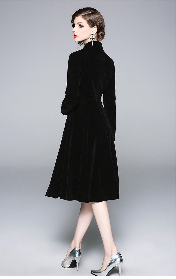 Autumn & Winter Elegant Velvet Dress